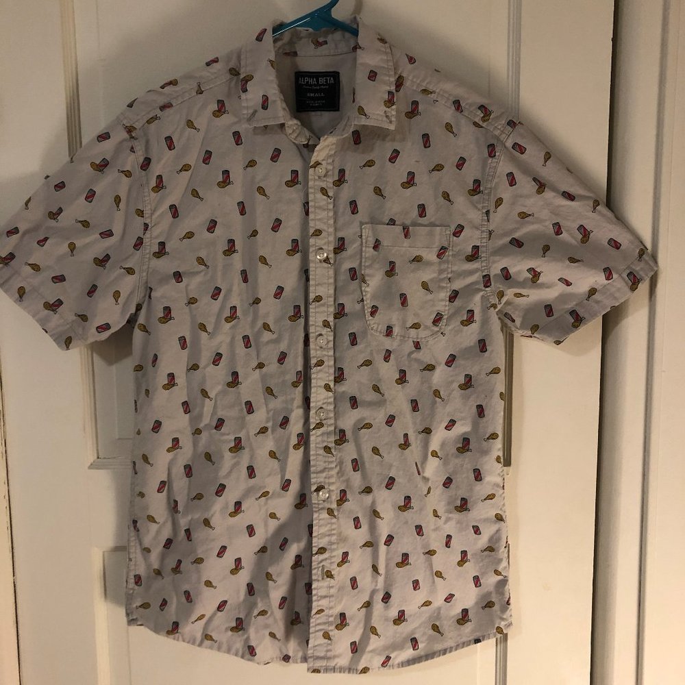 Beer and Wings Button Down Shirt
